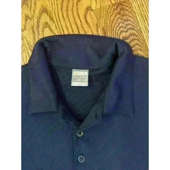 Nike Navy Blue Fit-Dry Collared Polo Shirt Men’s M Medium - Picture 2 of 4